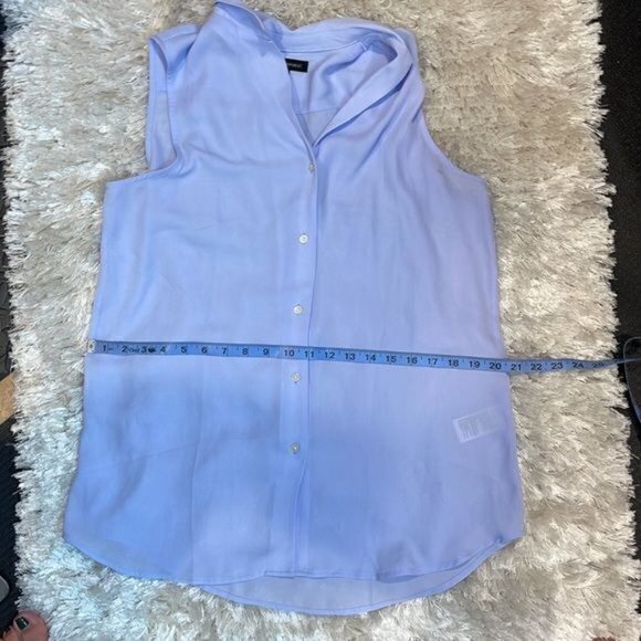 Banana Republic Sheer Lavender‎ Sleeveless Button Down Top Size M RefY003 - Picture 8 of 9